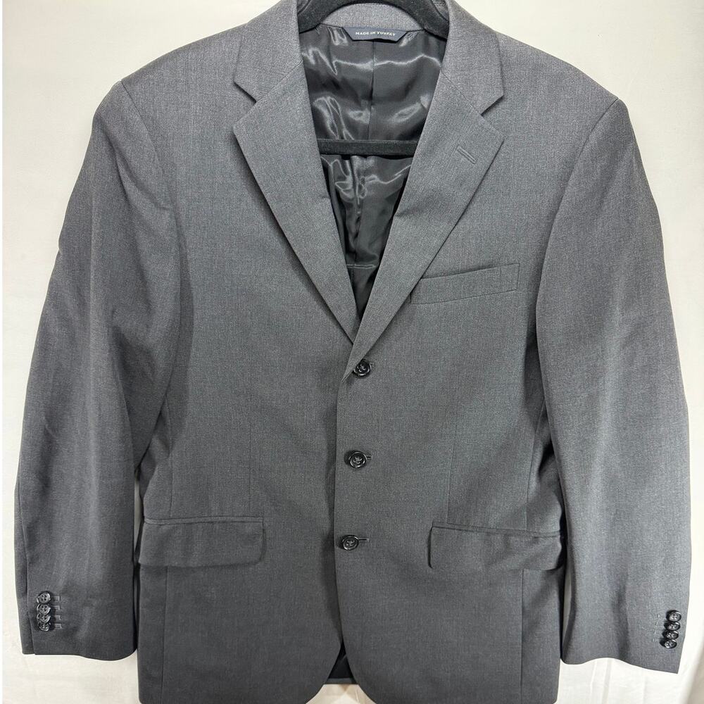 Banana Republic Modern Fit Grey 100% Wool Two Button Suit Blazer - 38S